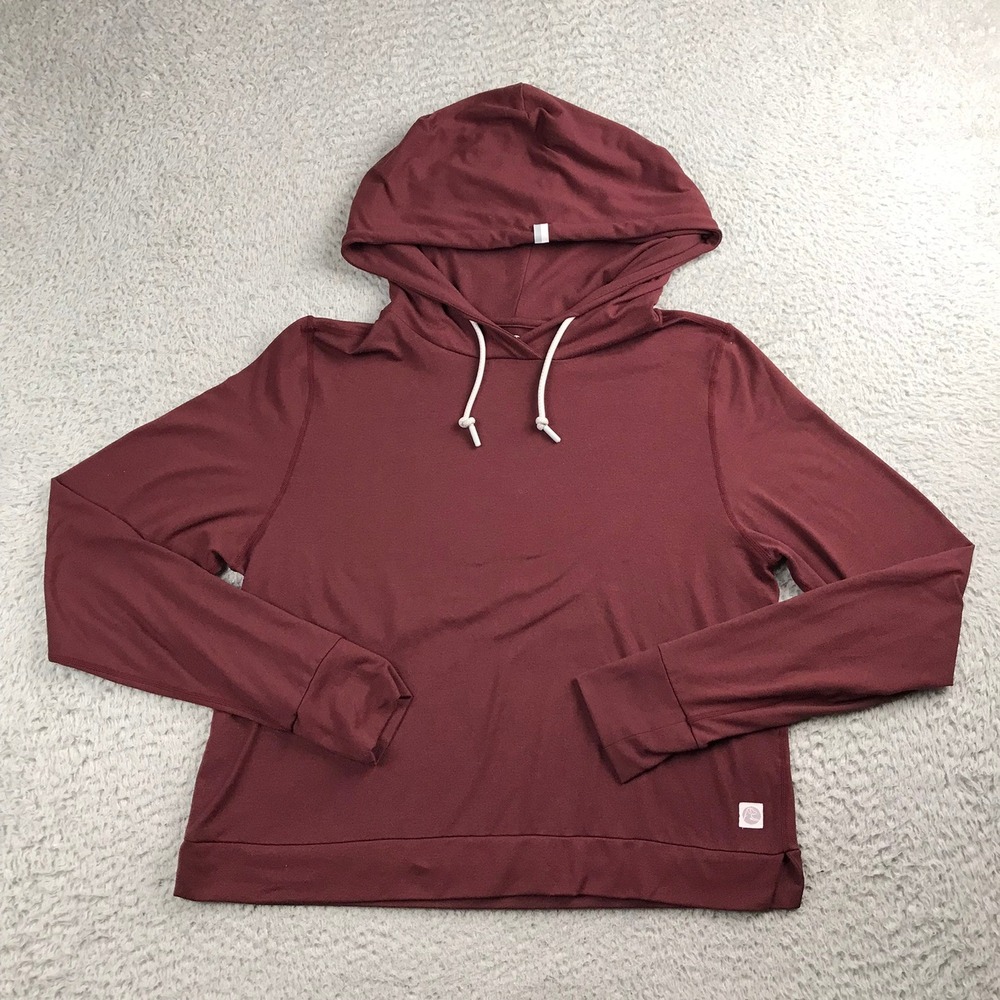 Rhoback‎ Hoodie Women S Maroon Lightweight Activewear Performance Pullover